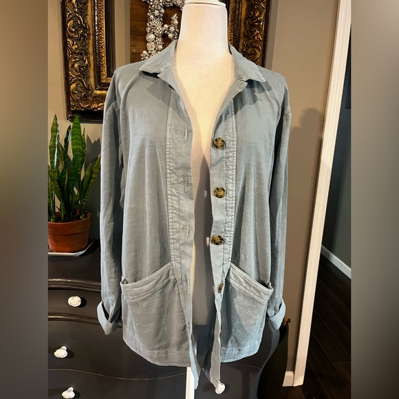 North Style Women’s Cotton Collared Button Front Jacket Size Large in Bl… - Picture 7 of 10